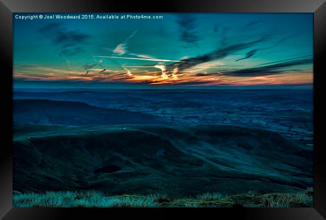  Sunset From Pen Y Fan Brecon Beacons Framed Print by Joel Woodward