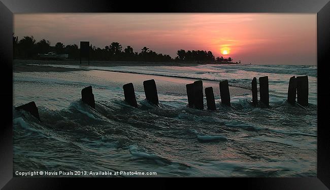 Gambian Sunset Framed Print by Dave Burden