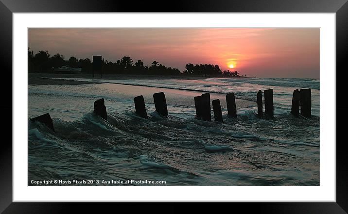 Gambian Sunset Framed Mounted Print by Dave Burden
