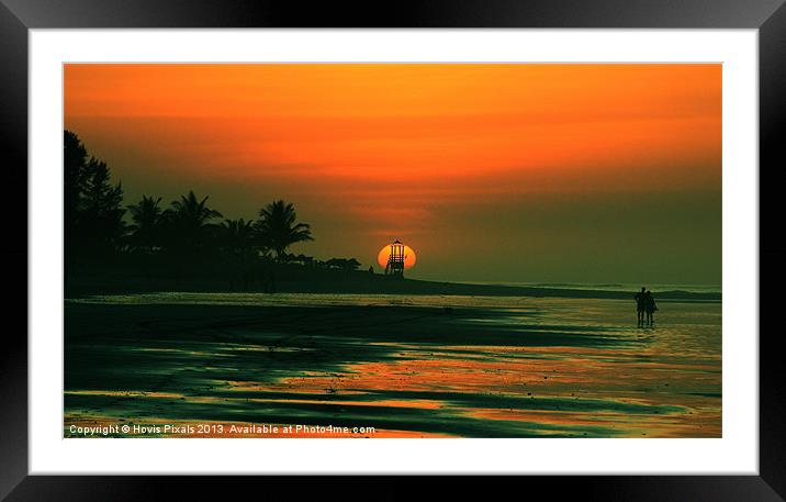 Romantic Sundown Framed Mounted Print by Dave Burden
