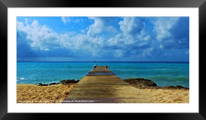 Cozumel Beach Framed Mounted Print by Dave Burden