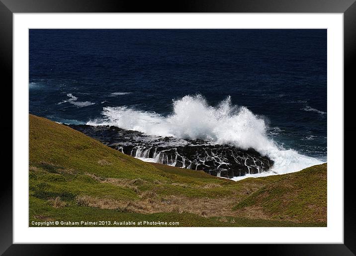 Breaking Wave Framed Mounted Print by Graham Palmer
