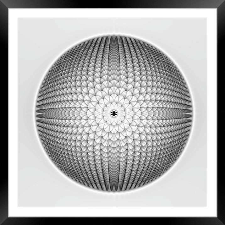 Monochrome Sphere Framed Mounted Print by Colin Forrest