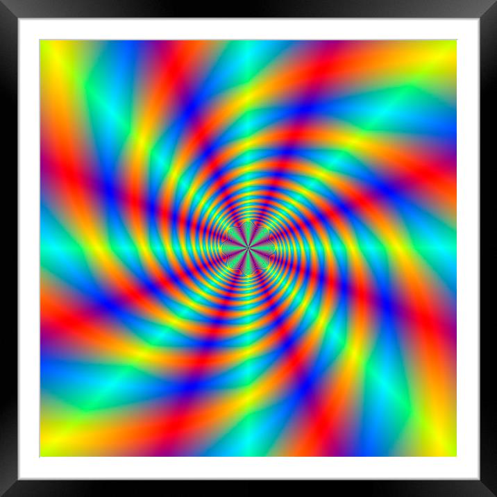 Psychedelic Whirl Framed Mounted Print by Colin Forrest
