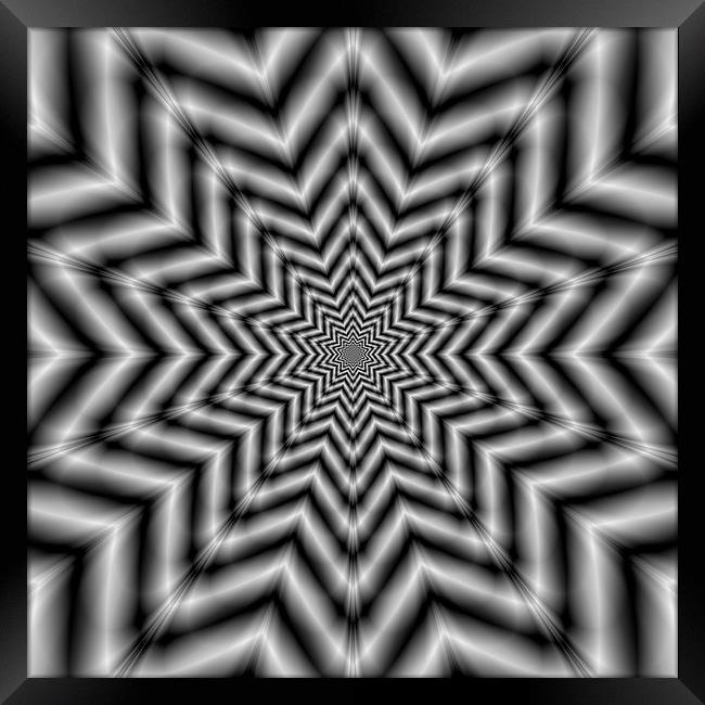 Optically Challenging Star in Black and White Framed Print by Colin Forrest
