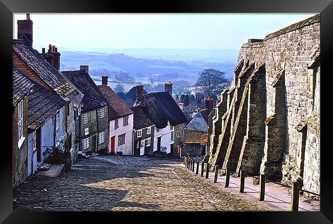 Gold Hill Framed Print by David Davies