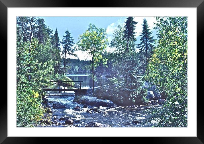 Rushing River Provincial Park Framed Mounted Print by David Davies