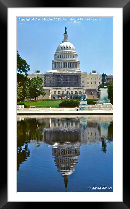 Capitol Building Framed Mounted Print by David Davies