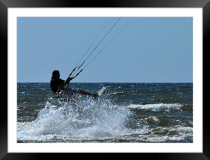 Kite Surfer Framed Mounted Print by Michelle O'Shea