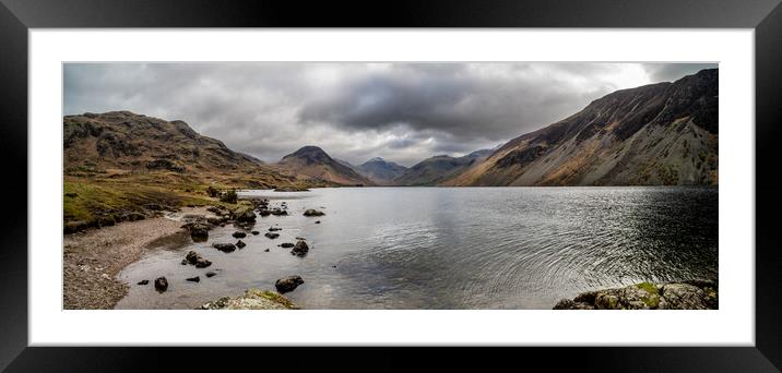 Wastwater Panoramic Framed Mounted Print by Dave Hudspeth Landscape Photography