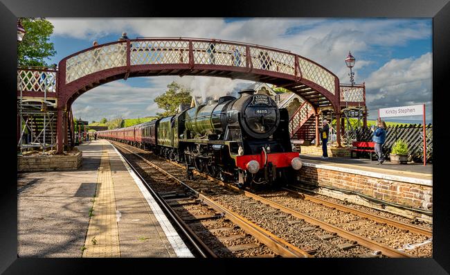 46115 Scots Guardsman at Kirkby Stephen Framed Print by Dave Hudspeth Landscape Photography