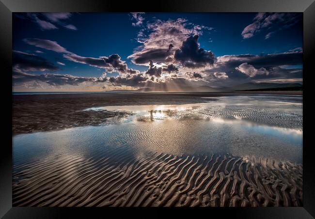 Inch Beach Clouds Framed Print by Dave Hudspeth Landscape Photography