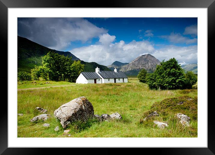 Black Rock Cottage Framed Mounted Print by Dave Hudspeth Landscape Photography