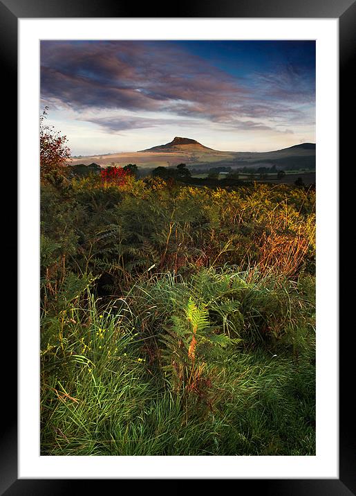 Roseberry Topping Framed Mounted Print by Dave Hudspeth Landscape Photography