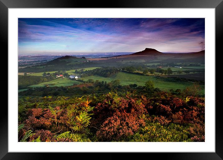 Roseberry Topping Framed Mounted Print by Dave Hudspeth Landscape Photography