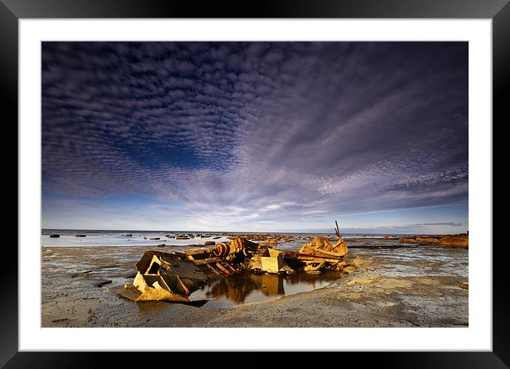 The Wreck Framed Mounted Print by Dave Hudspeth Landscape Photography