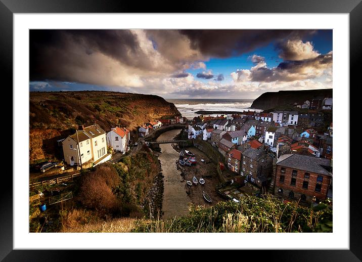 Staithes Framed Mounted Print by Dave Hudspeth Landscape Photography