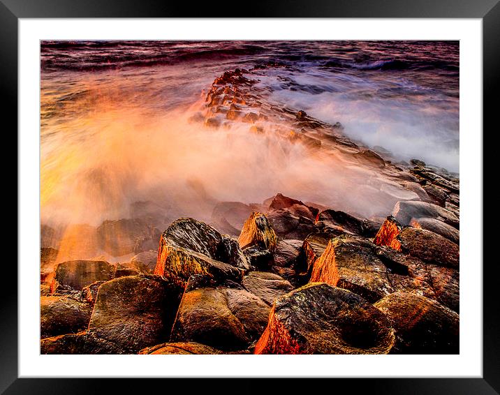 The Giants Causeway Framed Mounted Print by Dave Hudspeth Landscape Photography