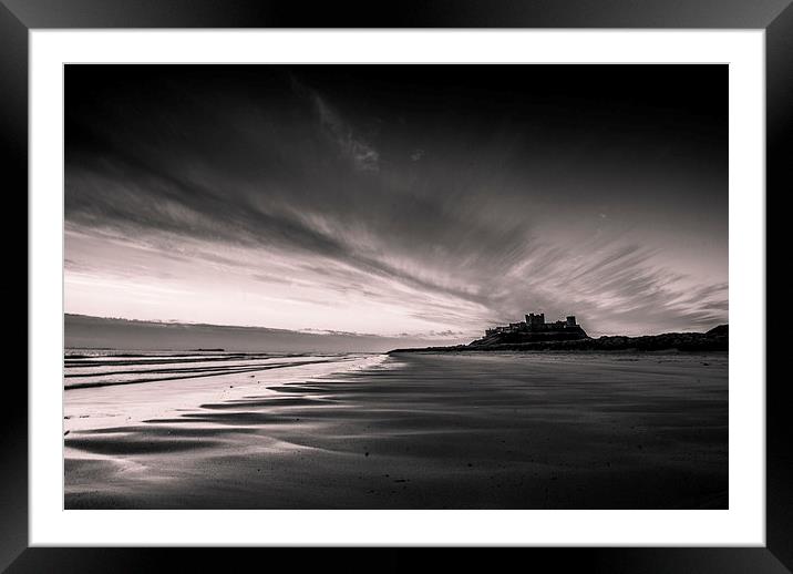 Black and White Dawn Framed Mounted Print by Dave Hudspeth Landscape Photography