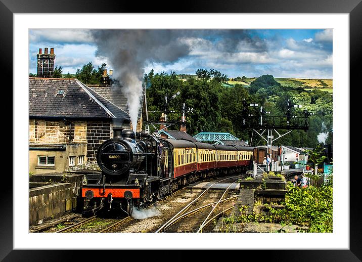 53809, Grosmont NYMR Framed Mounted Print by Dave Hudspeth Landscape Photography