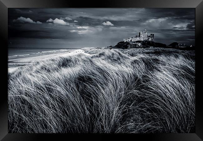 Bambrough Castle Northumberland Framed Print by Dave Hudspeth Landscape Photography