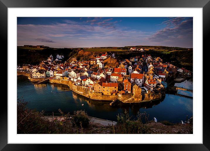 Staithes at Dawn Framed Mounted Print by Dave Hudspeth Landscape Photography