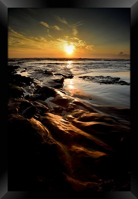  Seaton Carew Sunrise Framed Print by Dave Hudspeth Landscape Photography