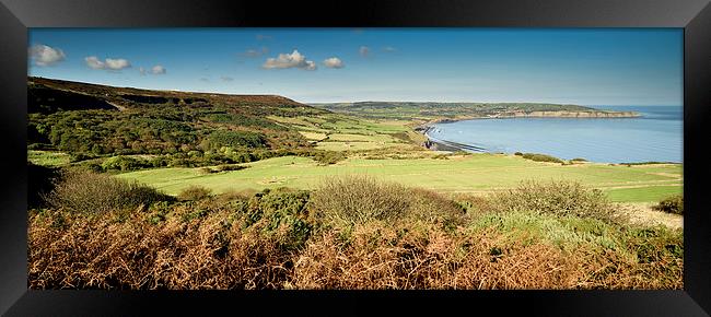  Robin Hoods Bay, North Yorkshire Panoramic Framed Print by Dave Hudspeth Landscape Photography