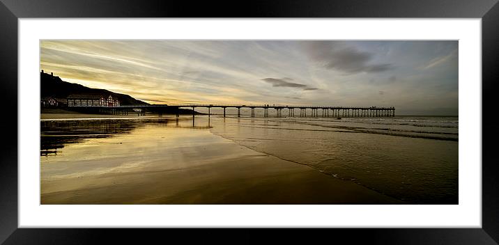  Saltburn Pier Panoramic Framed Mounted Print by Dave Hudspeth Landscape Photography