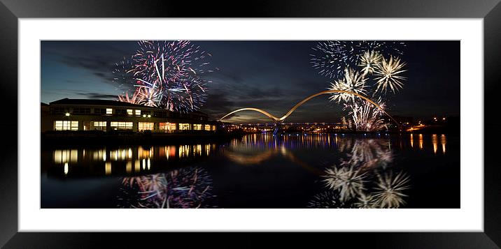  Infinity Fireworks Panoramic Framed Mounted Print by Dave Hudspeth Landscape Photography