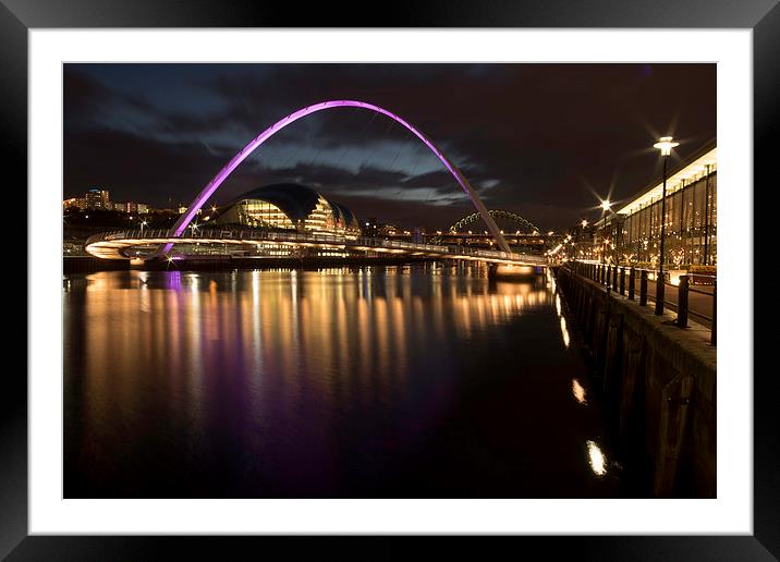  The Gateshead Millennium Bridge  Framed Mounted Print by Dave Hudspeth Landscape Photography