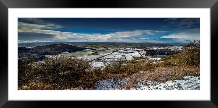  Sutton Bank Panoramic, the Finest View in England Framed Mounted Print by Dave Hudspeth Landscape Photography