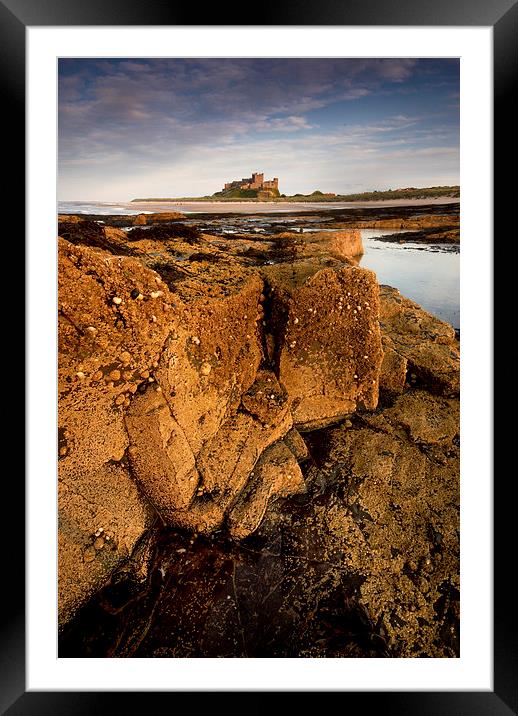  Bamburgh Castle, Northumberland Framed Mounted Print by Dave Hudspeth Landscape Photography