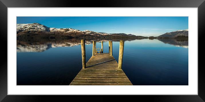  Derwentwater Panoramic Framed Mounted Print by Dave Hudspeth Landscape Photography