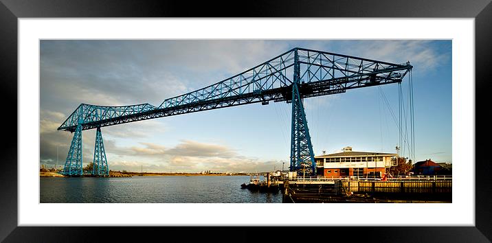 The Transporter Bridge Panoramic Framed Mounted Print by Dave Hudspeth Landscape Photography