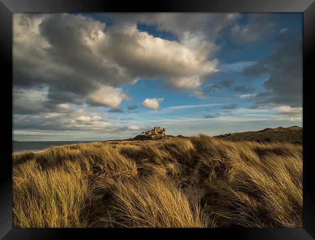 Bamburgh Castle, Northumberland Framed Print by Dave Hudspeth Landscape Photography