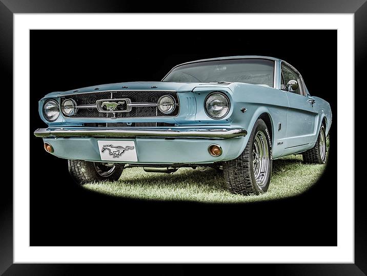 The Classic Ford Mustang Framed Mounted Print by Dave Hudspeth Landscape Photography