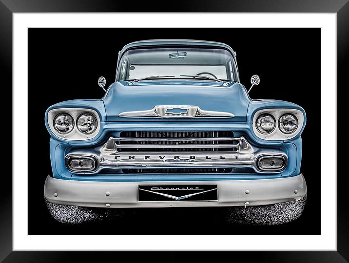 Chevrolet Pick Up Truck Framed Mounted Print by Dave Hudspeth Landscape Photography
