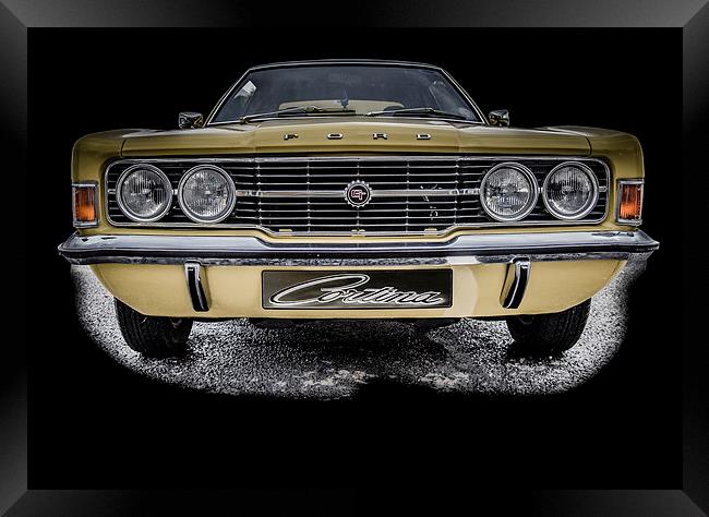 A Classic Ford Cortina GT Mk 3 Framed Print by Dave Hudspeth Landscape Photography
