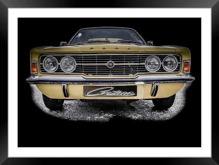 A Classic Ford Cortina GT Mk 3 Framed Mounted Print by Dave Hudspeth Landscape Photography