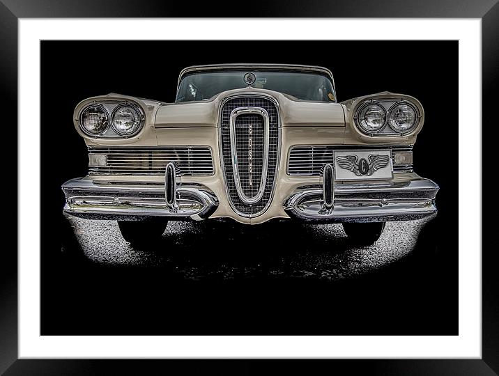 The Classic Edsel Car Framed Mounted Print by Dave Hudspeth Landscape Photography
