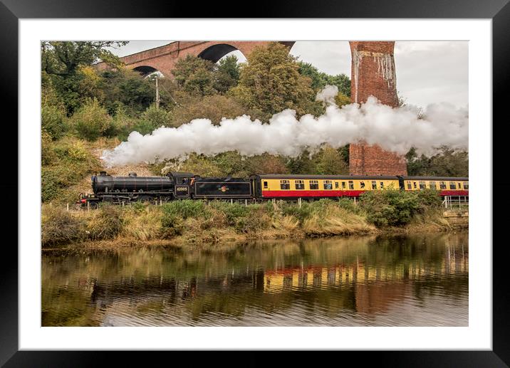 Steaming By The River Framed Mounted Print by Dave Hudspeth Landscape Photography