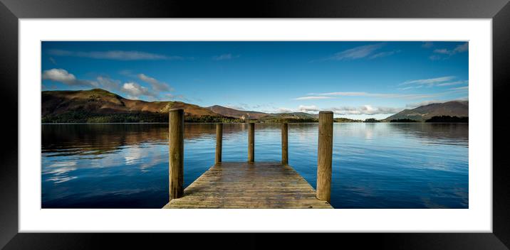 Ashness Jetty Framed Mounted Print by Dave Hudspeth Landscape Photography