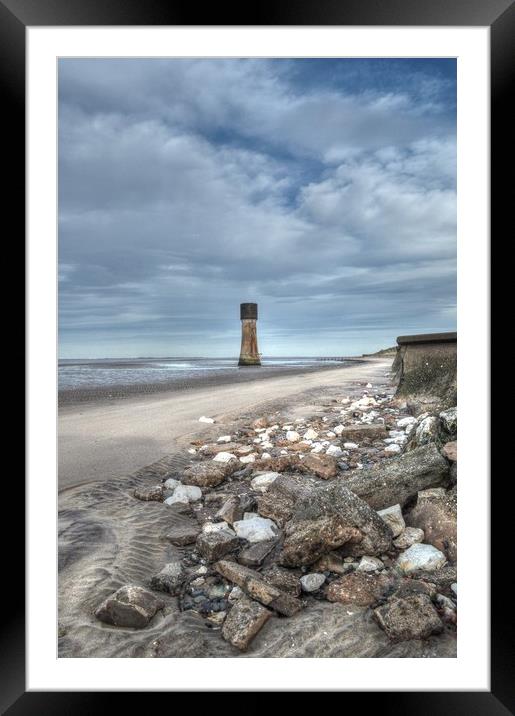 The Old water tower / spurn point Lighthouse Framed Mounted Print by Jon Fixter