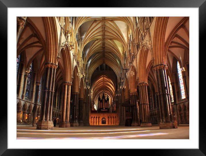 The Nave - Lincoln Cathedral  Framed Mounted Print by Jon Fixter