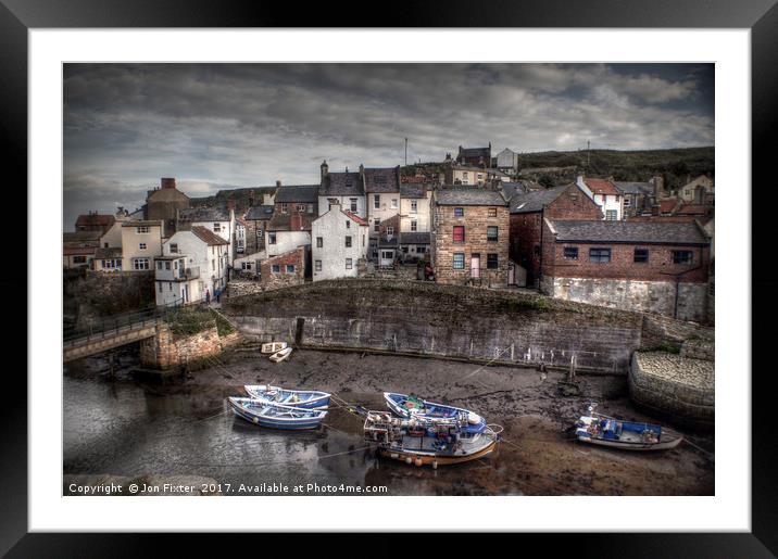 The Moorings  at Staithes North Yokshire  Framed Mounted Print by Jon Fixter