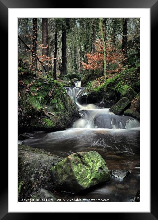 Cool Water at wyming brook Framed Mounted Print by Jon Fixter