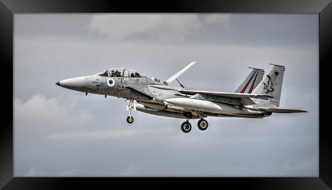  Israeli F15 Landing  Framed Print by Jon Fixter