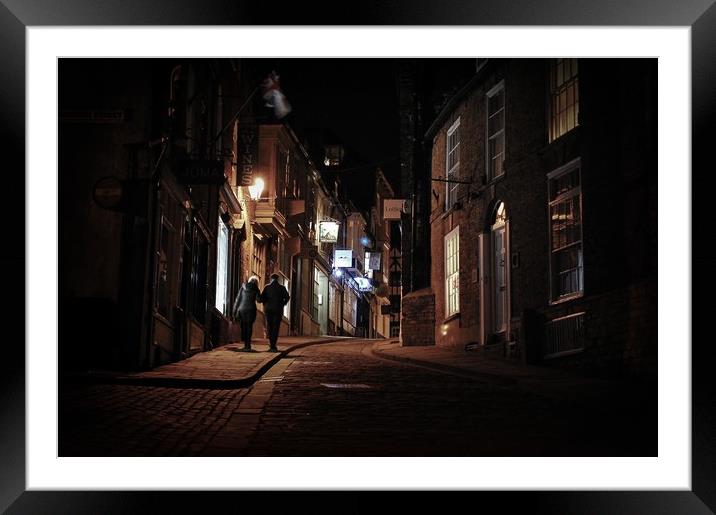 A walk at Night  Framed Mounted Print by Jon Fixter