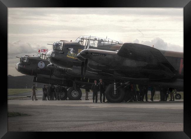 RAF Avro Lancaster Bomber's - Sisters  Framed Print by Jon Fixter